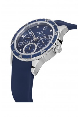 NACAR MAVİ SİLİKON KADIN KOL SAATİ NC38-396350-ALS3