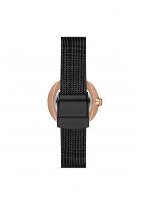 NACAR SİYAH HASIR BAND KADIN KOL SAATİ NC17-3920594-RBMS NACAR SİYAH HASIR BAND KADIN KOL SAATİ NC17-3920594-RBMS