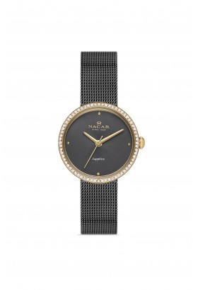 NACAR GRİ HASIR BAND KADIN KOL SAATİ NC17-3920594-GGMS