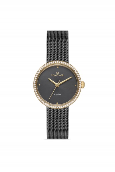NACAR GRİ HASIR BAND KADIN KOL SAATİ NC17-3920594-GGMS