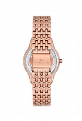 NACAR PEMBE METAL BAND KADIN KOL SAATİ NC34-392126-RPM NACAR PEMBE METAL BAND KADIN KOL SAATİ NC34-392126-RPM