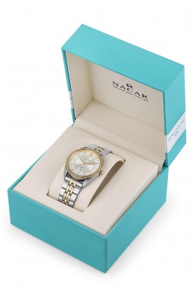 NACAR ÇELİK - SARI METAL BAND KADIN KOL SAATİ NC34-39B677-CSMS NACAR ÇELİK - SARI METAL BAND KADIN KOL SAATİ NC34-39B677-CSMS