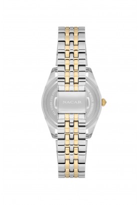 NACAR ÇELİK - SARI METAL BAND KADIN KOL SAATİ NC34-39B677-CSMS NACAR ÇELİK - SARI METAL BAND KADIN KOL SAATİ NC34-39B677-CSMS