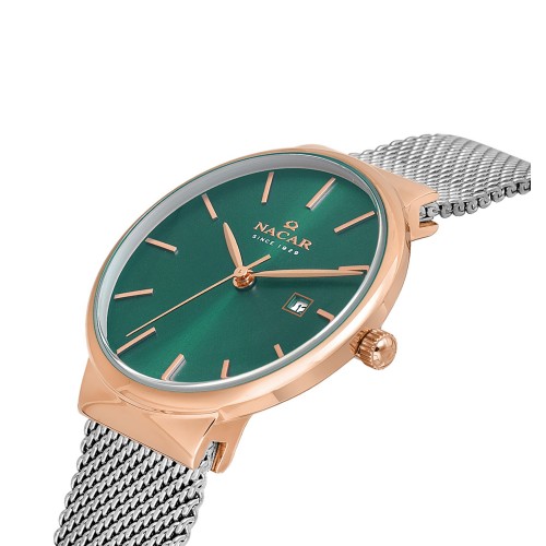 NACAR ÇELİK HASIR BAND KADIN KOL SAATİ NC34-390431-ENM NACAR ÇELİK HASIR BAND KADIN KOL SAATİ NC34-390431-ENM