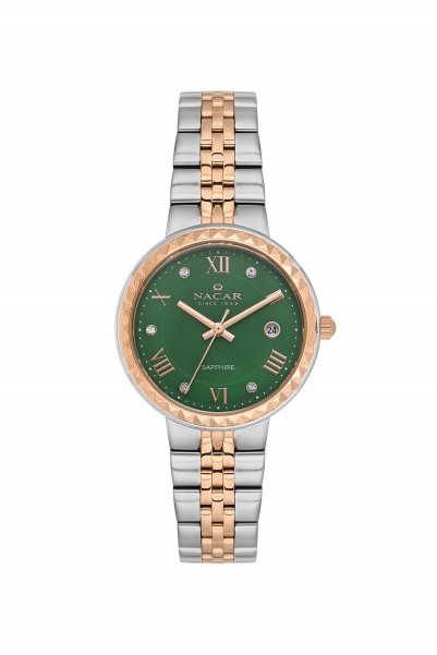 NACAR ÇELİK - PEMBE METAL BAND KADIN KOL SAATİ NC34-39B716-ENMS