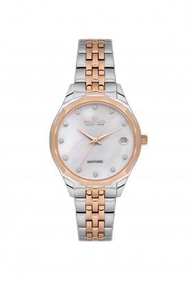 NACAR ÇELİK - PEMBE METAL BAND KADIN KOL SAATİ NC34-39B715-ESMS