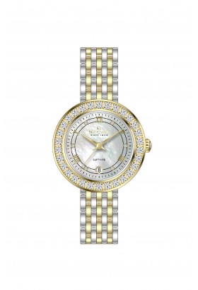 NACAR ÇELİK - SARI METAL BAND KADIN KOL SAATİ NC34-39B717-CSMS