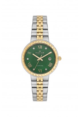 NACAR ÇELİK - SARI METAL BAND KADIN KOL SAATİ NC34-39B716-CNMS