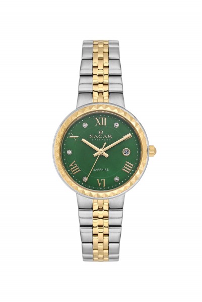 NACAR ÇELİK - SARI METAL BAND KADIN KOL SAATİ NC34-39B716-CNMS