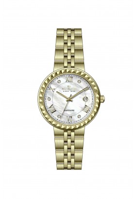 NACAR SARI METAL BAND KADIN KOL SAATİ NC34-39B716-DSMS