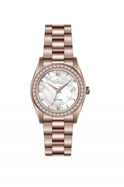 NACAR PEMBE METAL BAND KADIN KOL SAATİ NC34-39A427-RWMS