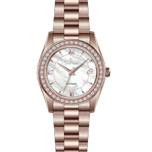 NACAR PEMBE METAL BAND KADIN KOL SAATİ NC34-39A427-RWMS NACAR PEMBE METAL BAND KADIN KOL SAATİ NC34-39A427-RWMS