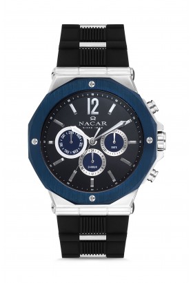 SİYAH SİLİKON ERKEK KOL SAATİ NC08-29430145-ABS1 SİYAH SİLİKON ERKEK KOL SAATİ NC08-29430145-ABS1