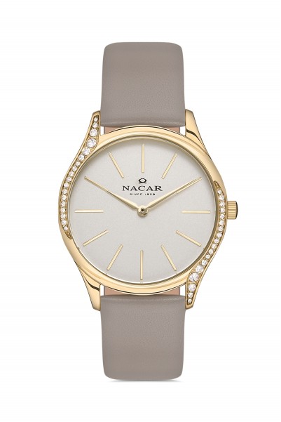 NACAR BEJ DERİ KADIN KOL SAATİ NC36-392021-DSL7 NACAR BEJ DERİ KADIN KOL SAATİ NC36-392021-DSL7