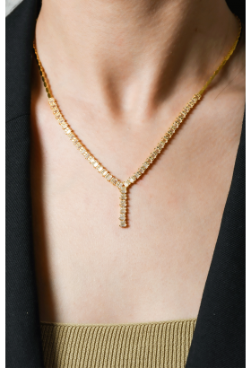 TAŞLI TASARIM KOLYE 22 AYAR A065991 TAŞLI TASARIM KOLYE 22 AYAR A065991